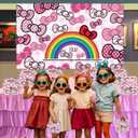 CNMOAOAGS 12Pcs Cartoon Cat Happy Birthday Decorations, Pink Bow tie Birthday Party Favor Gift Boxes for Girls Party Theme Supplies