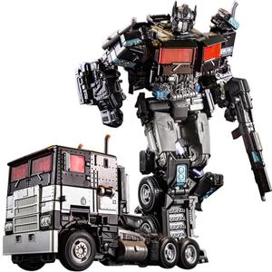 Deformation Alloy Car Robots Manual Assemble Action Figure Desktop Decoration Collectible Model Gifts Limited Edition, Multicolor (Black Optimus Prime Dark Commander）