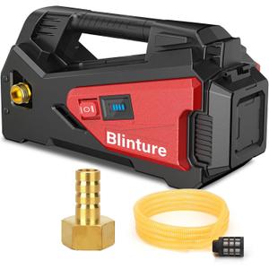Battery Operated Transfer Pump Compatible with Milwaukee18V,2-5Ah Battery, Cordless Water Pump, Self-Priming RV Water Pumps, Boat Bilge Pump, Pressure Diaphragm Pump 300GPH(Not include Battery) (Red)
