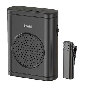 Jkoailiwi Voice Amplifier Wireless Microphone, Portable Bluetooth Voice Amplifier with Lapel Mic for Classroom, Portable Speaker PA System for Teachers/Elderly/Yoga/Meetings/Speeches/Tours Guide