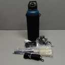 40oz Insulated Water Bottle (Cold for 48 Hrs),BPA Free&Leak Proof,Stainless Steel Water Flask,Water Jug with Straw Spout Lids for Gym,Hiking,Travel,Black Blue