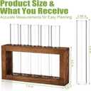 3-Pack Glass Plant Propagation Stations with Wooden Stand, Gardening Gifts for Women Mom Plants Lovers, 15 Glass Test Tubes Vases for Hydroponic Plants Desktop Terrarium Decor
