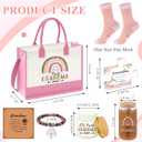 Paterr 6 Pcs Christmas Gifts Set for Grandma Nana Gigi Mimi, Birthday Gift from Grandkids, Tote Bag Present Set (2.67 Ounce (Pack of 6), Pink)