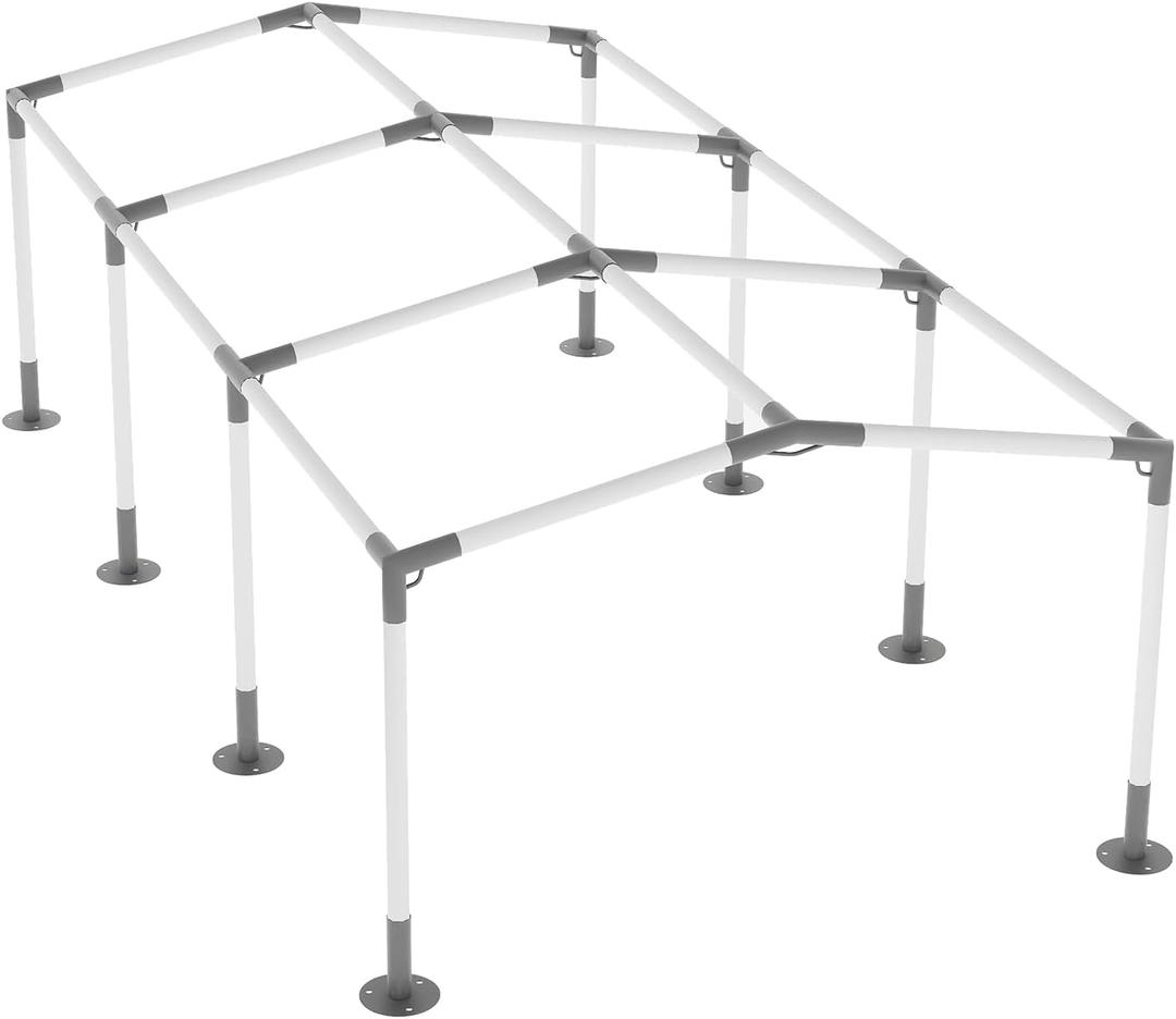 8 Leg Carport KitsLow Peak Canopy Fitting Kit with 1" ID Suitable for 3/4 EMT Pipe, Galvanized Steel Carport Connectors, shed Frame kit DIY Project