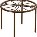 Plant Stand Plant Holder 11.4''Diameterx8.8''Height Anti-rust Metal Flower Pot Stand - indoor outdoor Flower Rack - Single Display Rack Bronze for Home and Courtyard