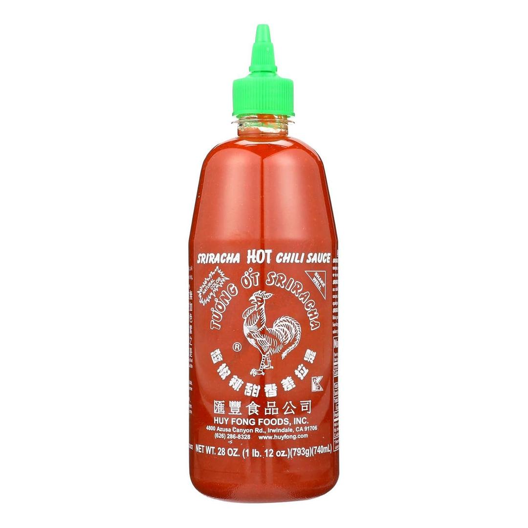 Huy Fong Hot Chili Sauce - Sriracha - Case of 12-28 oz., BBD: JULY 2026