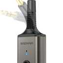 MaedHawk Portable Bluetooth 5.3 Wireless Audio Receiver, Rotatable 3.5mm Adapter for Car Home Stereo Speaker Wired Headphones, Hands-Free Calls