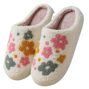 Cozy Furry House Slippers for Women/Men Cute Warm Indoor Non-Slip Winter Cozy Shoes, 40-41