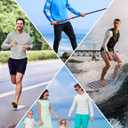 Light Face Men's UPF 50+ Sun Protection Hoodie Shirts Long Sleeve Rash Guard Fishing Hiking SPF UV Shirt Quick Dry (Blue, S)