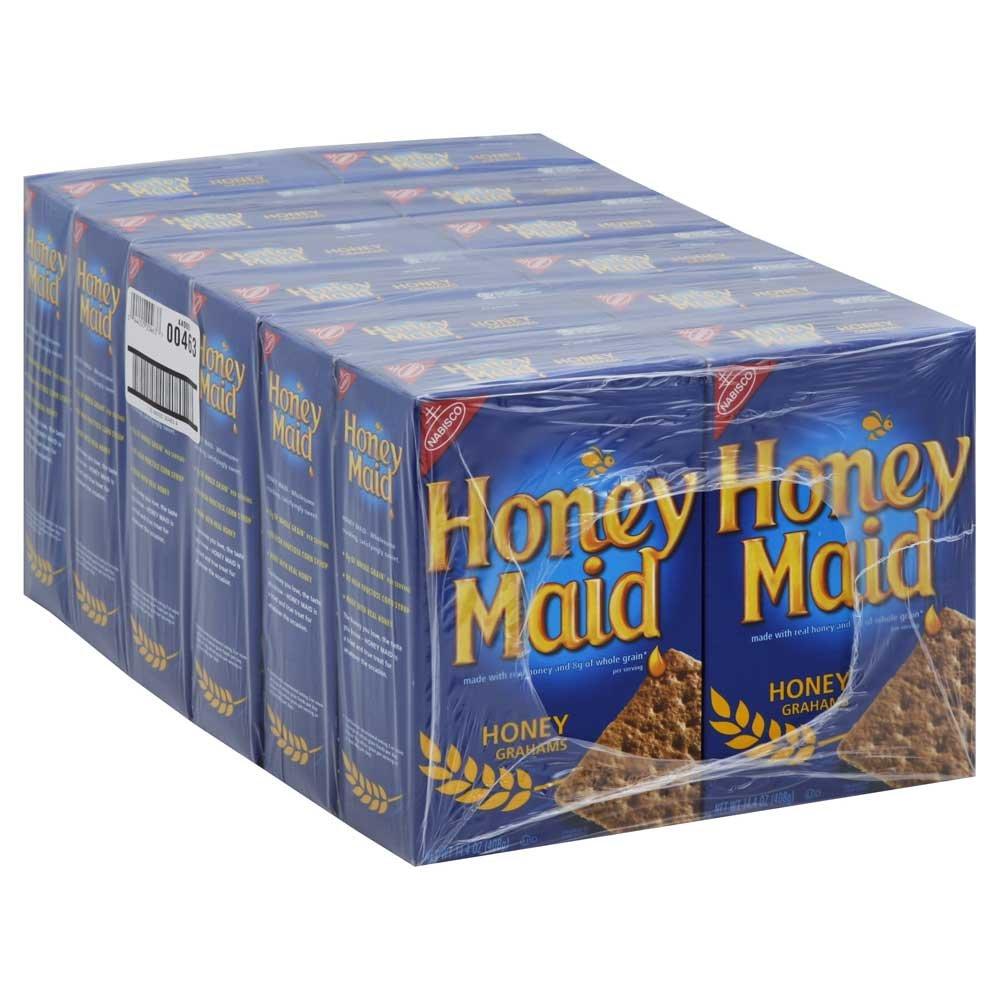 Nabisco Honey Maid Grahams Honey - 12 Pack (14.4 Ounce (Pack of 12))(BB: Sept. 5, 2025)