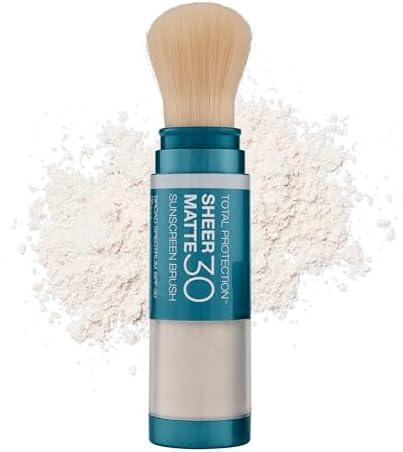 Colorescience Total Protection Sheer Matte SPF 30 Sunscreen Brush For Oily and Acne-Prone Skin, Unscented 0.15 Ounce, Powder