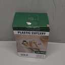 Lullaby 88 PCS Gold Plastic Silverware, Gold Disposable Cutlery with Wood Grain Handle Include Forks, Spoons,  Knives, Elegant Disposable Silverware for Wedding, Party, Gathering, Daily Use