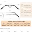 Bifocal Reading Glasses For Women Fashion, Photochromic Rimless Presbyopia Glasses Men-Anti UV/Blue Light +1.50