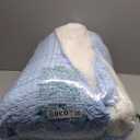 CAROMIO Heated Blanket King Size with LCD Dual Controller, Waffle Weave Fast Heating Electric Blankets, 10 Heat Levels & 1-12H Time Settings, ETL Certified, Machine Washable, Light Blue, 100" x 90"