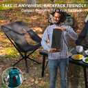 Compact Small Camping Chair, Folding Portable Camp Chair for Adults Hiking Travel Outdoor Adventures, Easy Set Up, Supports 330LBS with Cup Holder