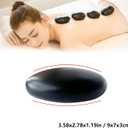 Hot Stone Massage, 3 Piece Set Large Oval Hot Stone 3.58x2.78x1.19 inches, Basalt Home spa, Relaxation, Massage Treatment (3PCS)