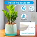 PATIKIL Plant Saucer Tray, 3 Pack 7/9/12 Inch Plastic Round Plant Saucer Flower Planter Drip Tray for Indoors Outdoors Patio Balcony, Beige