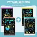 TECJOE LCD Writing Tablet Set, 8.5 Inch Colorful Doodle Board Drawing Tablet for Kids, Kids Travel Games Activity Learning Toys Birthday Gifts for 3-6 Year Old Boys Girls Toddlers Preschooler (Blue & Pink & Yellow & Purple)