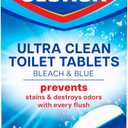 Clorox Ultra Clean Toilet Tablets Bleach & Blue, Rain Clean Scent, 2.47 Ounces Each, 4 Count 