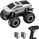 Cybertruck Remote Control Car, 1:16 Scale Waterproof Amphibious Off-Road Pick-up Truck, 2.4GHz 4WD All Terrain Monster Truck RC Cars with Headlights, 2 Batteries for Adults