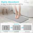 Diatomite Stone Bath Mat, Premium Non-Slip Natural Diatomaceous Earth Bathtub Quick Drying Mats for Bathroom Floor (23.6" x 15.4" Light Gray)
