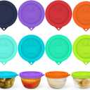 Sophico Silicone Replacement Lids for Libbey 6.25 ounce Small Glass Bowls, (Container not Included) 3.45-inch Diameter