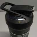 BlenderBottle Strada Shaker Cup Insulated Stainless Steel Water Bottle with Wire Whisk, 24-Ounce, Black