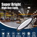 200W UFO LED High Bay Light 10-Pack, 30000LM 5000K AC100-277V UFO High Bay LED Shop Light with Plug Alternative to 800W MH/HPS for Garage Workshop Warehouse Factory Gym Barn.
