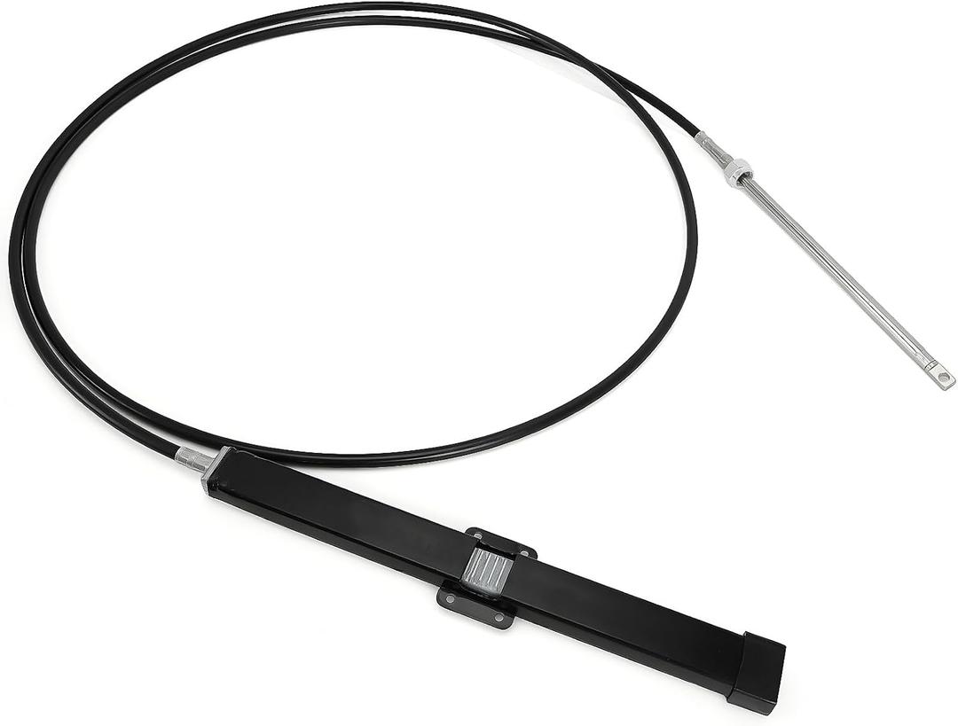 12FT 14FT 15FT 18FT 19FT Mechanical Rack & Pinion Steering Cable SSC134XX, Back Mount Rack Single Cable Compatible with Seastar SH5210P, SH5230P, SB39526P, SB39544P, SS14115 SS15115