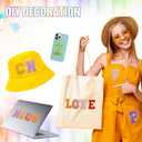 2 x 26 Piece Self Adhesive & Iron On Chenille Letter Patches - A-Z, Glitter Varsity, Applique for DIY Shirts, Shoes, Jeans, Backpacks, Hats (Color)