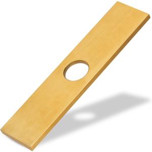 KWODE 10Gold Square Hole Cover Deck Plate for Kitchen or Bathroom Sink, Stainless Steel Escutcheon Plate for Covering Unused Mounting Holes