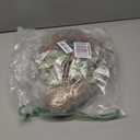 Zeyune 6 Set 9'' Small Wreaths for Kitchen Cabinets Mini Christmas Wreaths Real Touch Lamb Ear with Burlap Ribbon Red Berry Farmhouse for Xmas Wall Window Indoor Outdoor Chair Fireplace Decor