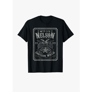 Retro Shotgun Willie Tee, 2 Pcs (M and L)