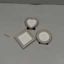 Classic Small Picture frame Set of 3 Cute Mini Photo Frame Set 2.5x2.5 inch for Tabletop Display Desk Picture Frame Perfect for Christams Home Decor Wedding Graduation Milestone Photos -