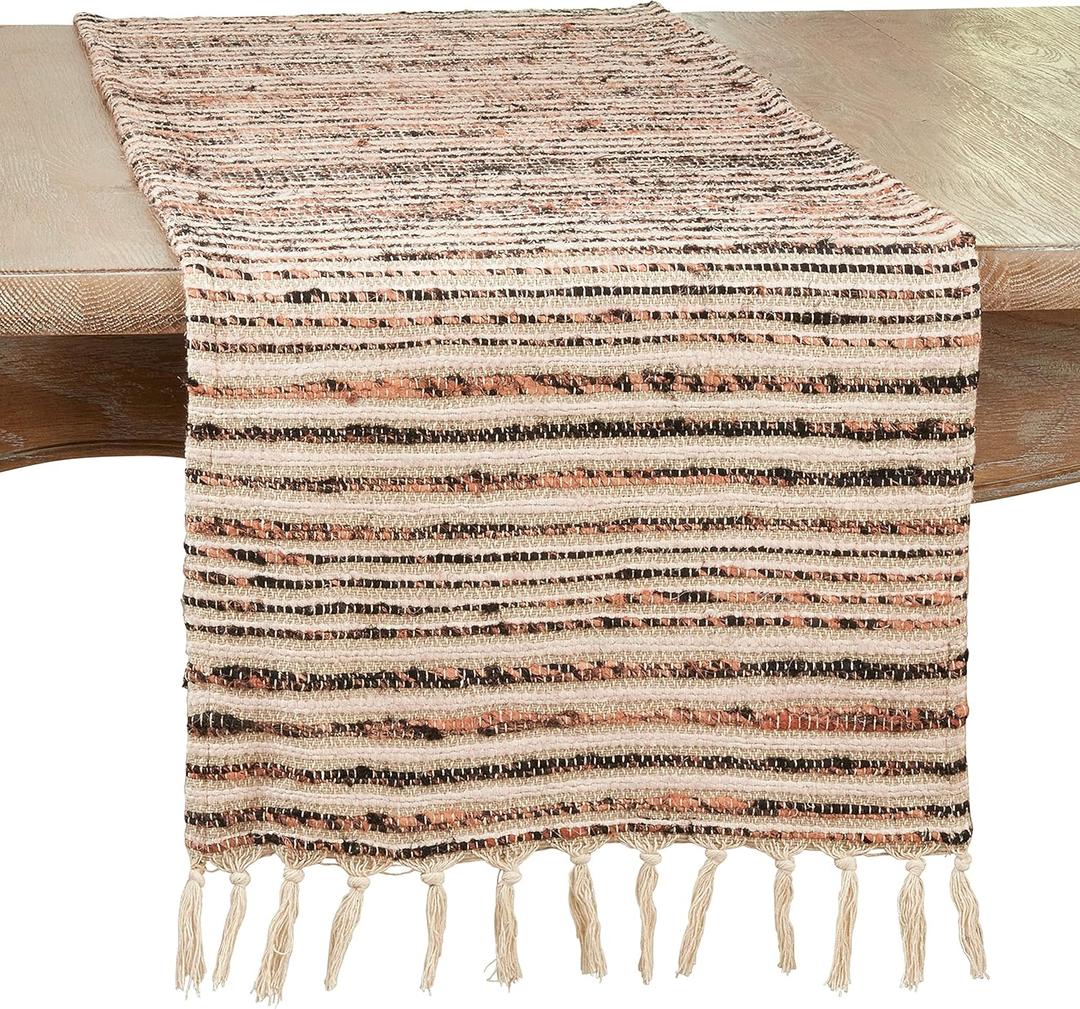 Striped Rayon Table Runner 16" x 72"