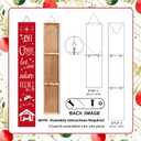 "Oh Come Let Us Adore Him" Christmas Porch Sign  7.8" x 47.2" Rustic Farmhouse Welcome Sign for Front Door, Porch, Patio, or Wall, Indoor/Outdoor Vertical Holiday Decor