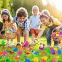 [ 6 Surprise Golden Eggs ] 100 Pack Prefilled Easter Eggs Filled with Assorted Toys Inside, Pre Filled Plastic Easter Eggs Fillers for Easter Hunt, Easter Basket Stuffers, Easter Party Favors