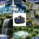 AquaMiracle 400GPH Pond Filter Pump with 4-Stage Filtration | Pond Pump Filter Box | Fish Pond Filter for Outdoor Ponds 200-350 Gal | for Garden, Waterfall, Fountain, Water Feature