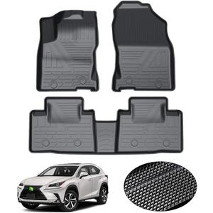 KUST Floor Mats for 2015-2021 Lexus NX NX300 /NX300h /NX 200t, All Weather Front Rear 2 Row TPE Rubber Floor Liners for NX Accessories Raised Edge