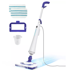 Aspiron Steam Mop Floor Cleaner with Swivel Head, Multi Surface Steam Cleaning for Hardwood Tile Carpet, Blue White