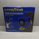 Goodyear Air Hose Reel Retractable 3/8" Inch x 65' Feet Premium Commercial Flex Hybrid Polymer Hose Max 300 Psi Heavy Duty Spring Driven Polypropylene Construction w/Lead-in Hose and PVC Handle (Blue)