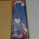 Rossesay 16 Pcs Blue Flameless Taper Candles Battery Operated Candles with Remote Timer 8.5" 9.6" 10.8" 12.8" Multiple Sizes Blue LED Flickering Candlestick for Wedding Centerpieces Party Decor