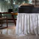 2 x Dorm Bed Skirt for Twin XL Bed|White Color|32 Inch Drop|100% Clean Microfiber|110 GSM for Maximum Opaqueness|Wrap Around Style|Classic and Stylish Dorm Room Essential