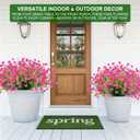TURNMEON 20 Bundles Artificial Flowers for Outdoors, Summer Spring Grass Camellia Fake Flowers Plastic Plants, UV Resistant No Fade Faux Greenery for Gardens Porch Yards Cemetery Decor 500 Heads(Pink)