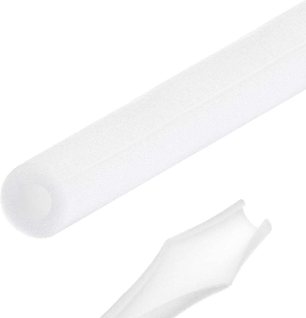 1pcs Pipe Insulation Foam Tube 1-3/16" ID x 2-3/8" OD 3ft Heat Preservation Foam Pipes [for Copper Water Pipe Freeze Protection] - 30mmx60mm/White
