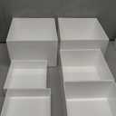 Buffet Risers, Food Display Risers for Party, White Acrylic Risers Display Stand for Buffet Table, Catering Displays for Dessert, Cube Box Nesting Riser with Hollow Bottoms (6"x7"x8" 6PCS)