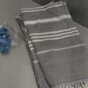 Muka Beach Towels Cotton Blanket for Travel/Camping/Gym/Pool, 39.3" X 70.8"-Gray 4pc