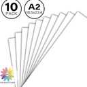 Mat Board Center, 10 Pack A2 White Backing Boards, Cardboard Backing for 16.5x23.4 Frame, Print, Art, Photo and More