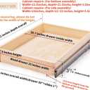 Mulush 23W x 21D x 3H Soft Close Slide Out Wood Drawer Organizer for Kitchen, Bottom and Side Assembly (Cabinet Opening>23.5 inches for Bottom Assembly, Opening= 23 inches for Side Assembly)
