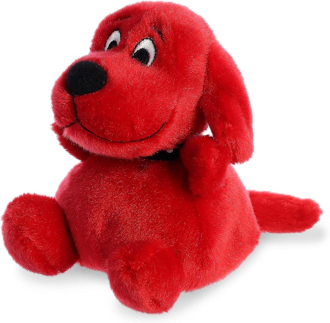 Aurora Playful Clifford Palm Pal Clifford Stuffed Animal - Childhood Nostalgia - Lasting Companionship - Red 5 Inches